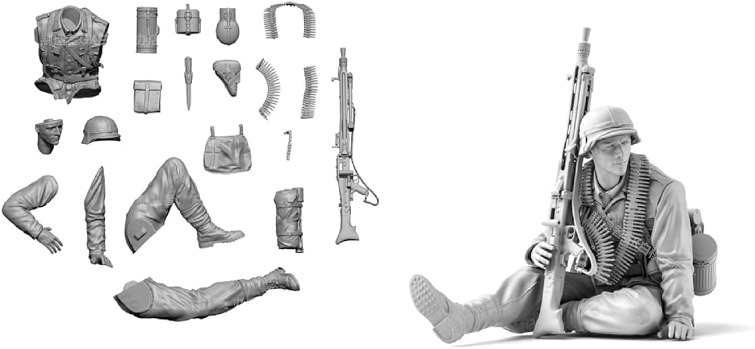 TRUEGRIS 1/16 German WWII Soldier Resin Model Kit Unpainted and Unassembled Resin Model Kit//F9q7L21