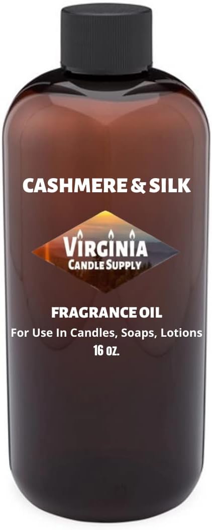Cashmere & Silk Fragrance Oil (16 oz Bottle) for Candle Making, Soap Making, Tart Making, Room Sprays, Lotions, Car Fresheners, Slime, Bath Bombs, Warmers…