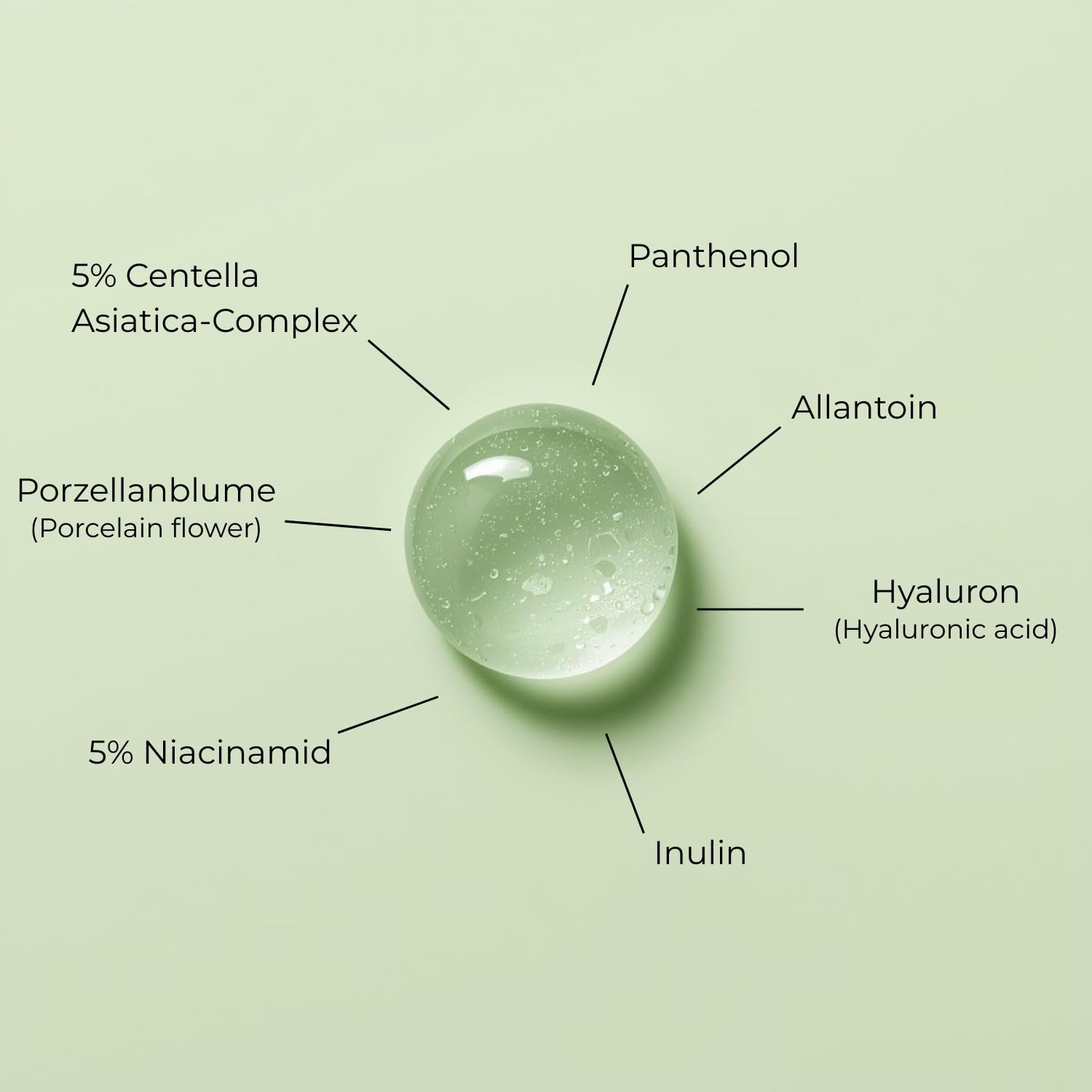 The Glass Skin Serum (50ml) – Glow & Balance Gesichtsserum mit Centella Asiatica, 5% Niacinamid & Postbiotika – verfeinert Poren & beruhigt sensible Haut – parfümfrei & vegan