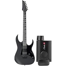 Ibanez GRGR131EX Electric Guitar and Roadie 3 Automatic Tuner | 6 String Solid-Body, HH Pickup Configuration, Right, Black Flat | With Signature Series Hard Case for Tuner