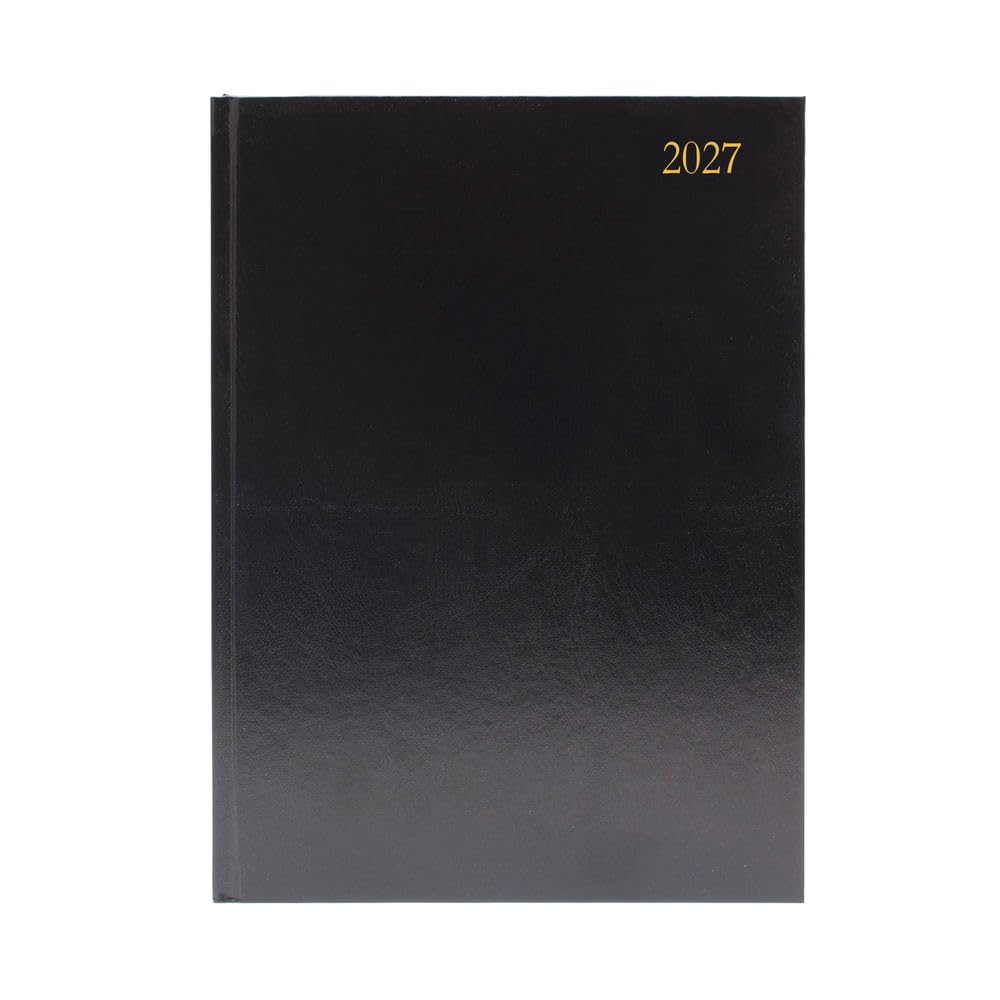 Janrax 2027 A5 Week To View Black Desk Diary