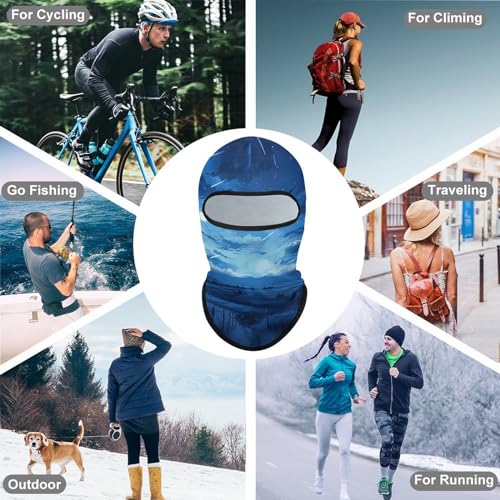 Balaclava para Hombre y Mujer Máscara para Esquí Azul Luna Rural Máscara de Cara Completa Cubierta Facial para Ciclismo miniatura 6
