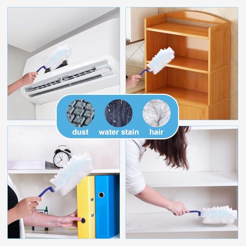 Image of 30 Count Duster Refills for Swiffer Duster, Disposable Static Duster Refills Bulk Replacement Head with 1 Handle for Cleaning Home Office Furniture, Blinds