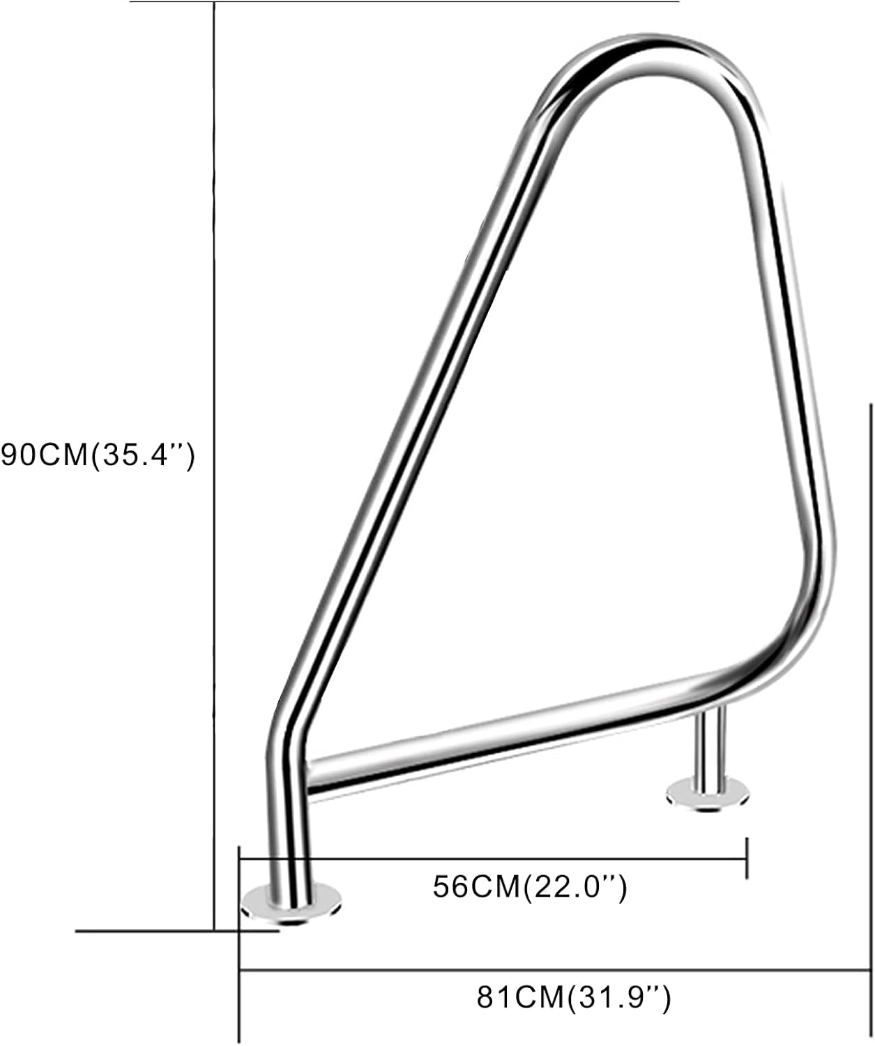 Pool Rail Swimming Pool Handrail Pool Safety Handrails, Pool Railing Swimming Pool Hand Rail Stainless Steel Pool Handrail Stair Rail for Outdoor Garden Backyard Pools