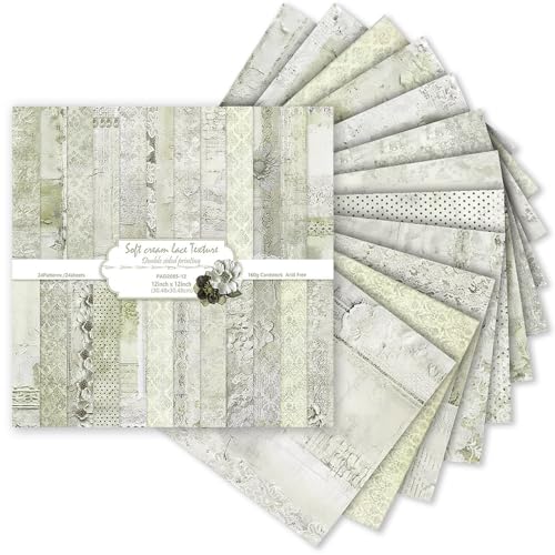 Papier de scrapbooking double face rétro 30,5x30,5 cm pour arrière-plan de journal intime, lot de 24
