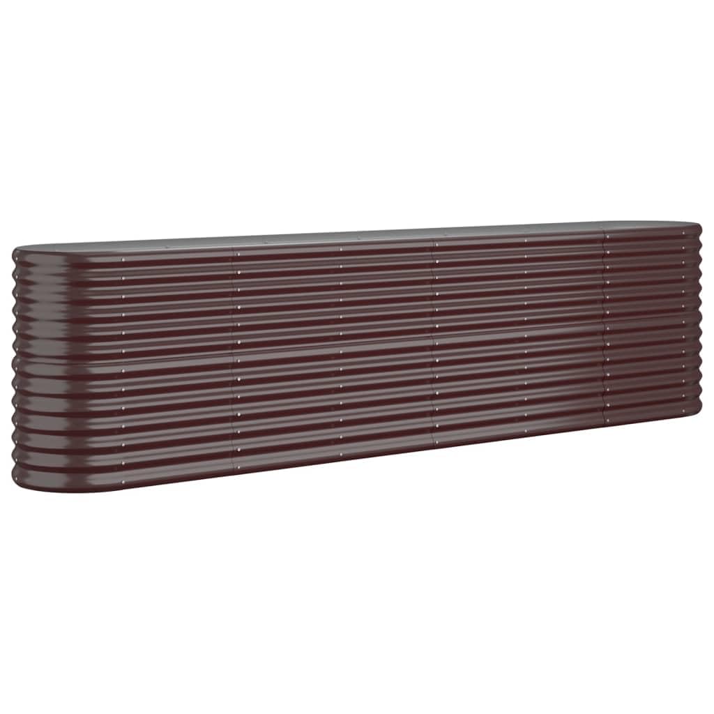 Generico Letto Giardino Acciaio Zincato 260x40x68cm Marrone,Casa e Giardino,Prato e giardino,Giardinaggio,Vasi e fioriere-318905