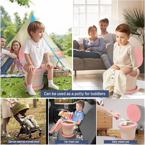 image for SunnySmile Travel Potty for Toddler, Portable and Foldable Toilet, App