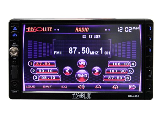 Absolute DMR400 4-Inch In-Dash Receiver with DVD Player Flip