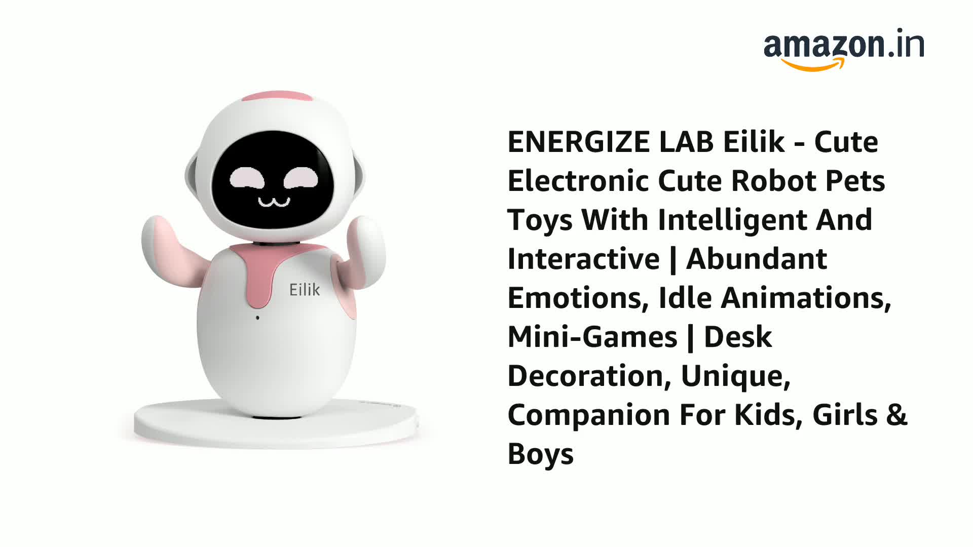 Eilik ENERGIZE LAB - Cute Electronic Cute Robot Pets Toys With