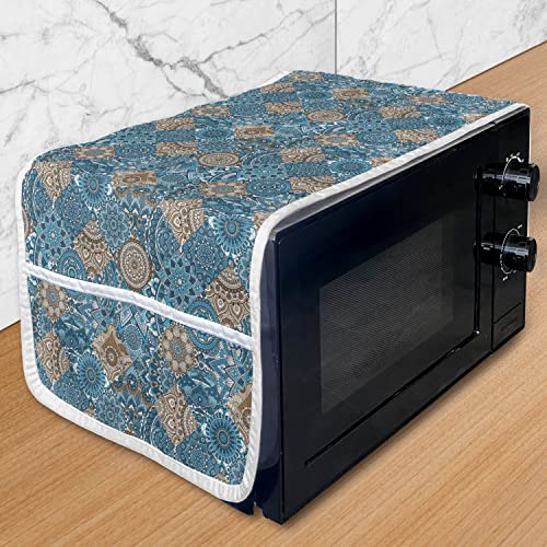 Lunarable Asian Washing Machine Organizer, Pattern with Thumbnail Symbolizing the Japanese New Year Fireworks Sun, Anti-slip Fabric Cover for Washers and Dryers, 47" x 18.5", Dark Coral Black White