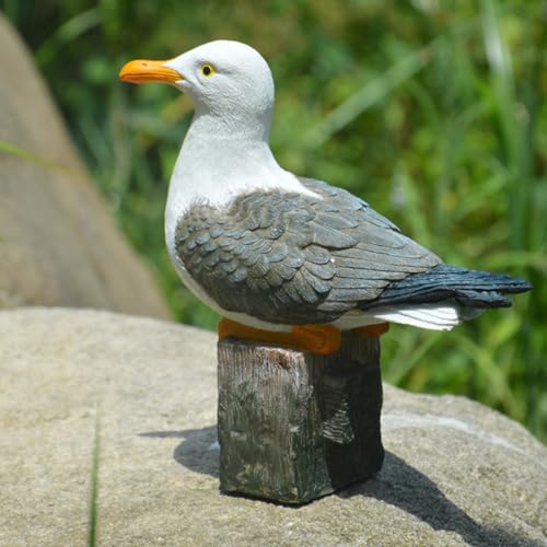 Mouette en résine blanche idée déco pour fête et centre de table - 7