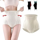 taolema Ice Silk Ion Fiber Repair Shaping Shorts, 2023 High Waisted Tummy Control Pants, Waist Shaping Shorts for Women (X-Large, White)