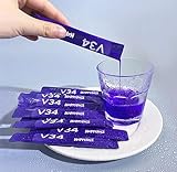 AYO V34 Color Corrector MOUTHWASH Packets (10pcs), Post-whitening, Restores Brightness, Sensitive Teeth, Non-Abrasive, Peroxide-Free, Alcohol...