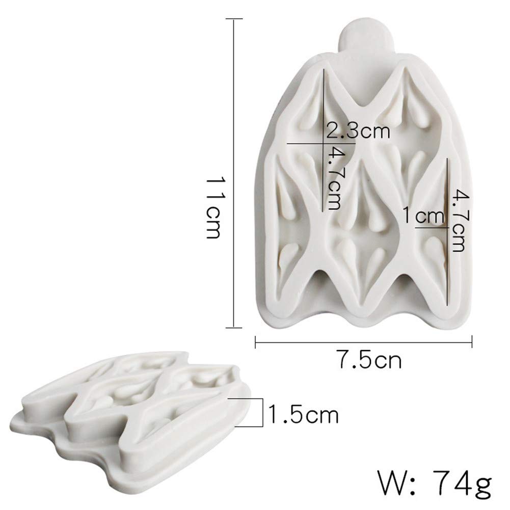 Dubens Lot de 2 moules en silicone 3D pour décoration de gâteau de la maison, de
