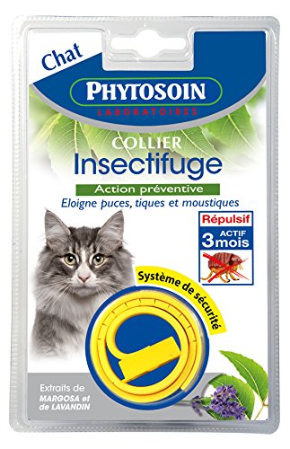 Phytosoin - 093443 - Collier Insectifuge Chats - Système de Sécurité