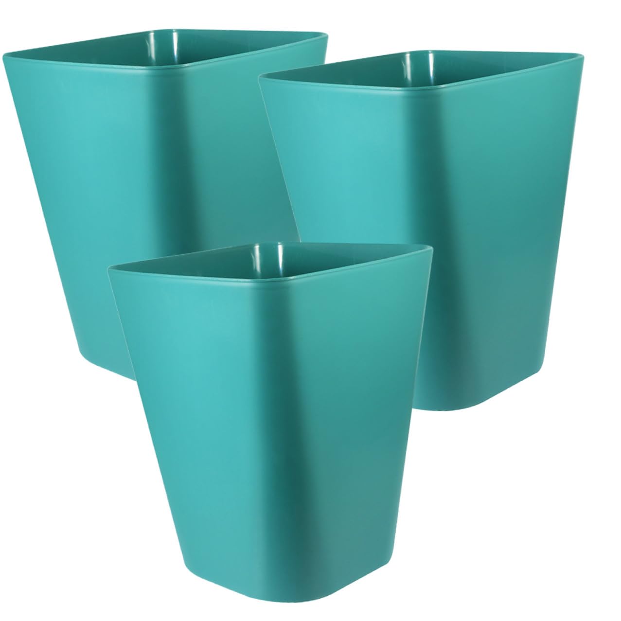 GALPADA 3pcs Blue Small Outdoor Trash Can Garbage Bin Multi-use Wastebasket for Office Bathroom Bedroom Storage and Organization