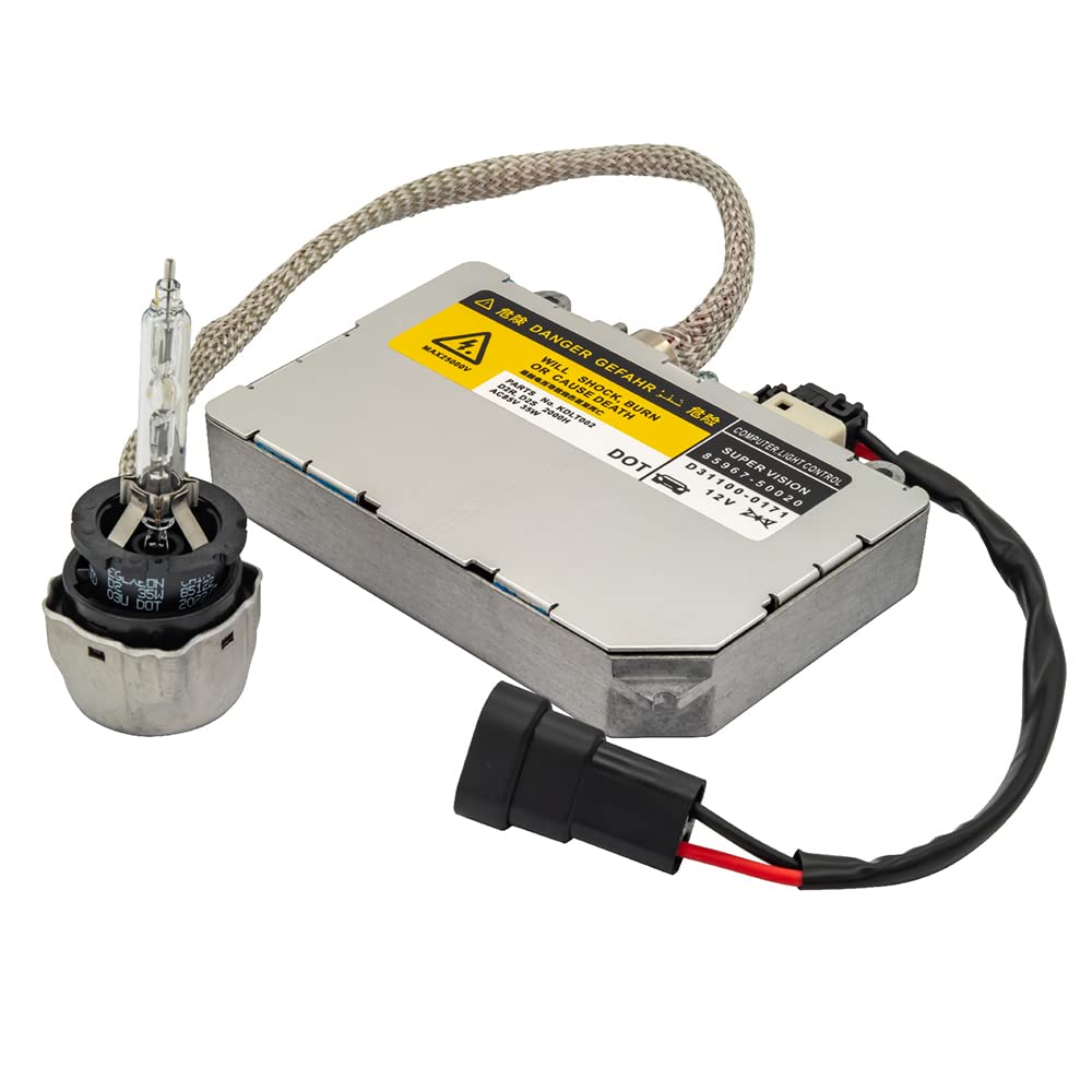 onegercnKDLT002 DDLT002 YWC 500060 Xenon Headlight Ballast Control Unit with Igniter and D2S Bulb Compatible with ES300 IS300 LS430 Maz-da RX-8 6 Pors-Che 911 Boxes-TER Cayman Avalon Sienna