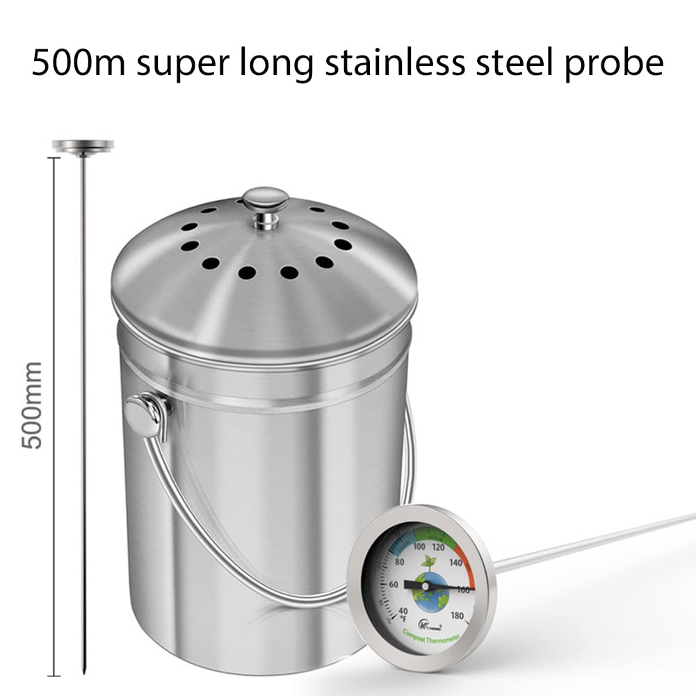 Kompostthermometer - Edelstahl Thermometer Mit 295mm Sonde