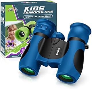 DEVENEZ Compact Waterproof Binoculars for Kids 8x21 Zoom - Outdoor Toys & Gifts for Kids - for Observing Animals/Landscapes/Stars/Concert