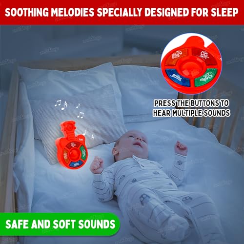 Image of Zest 4 Toyz Musical Guitar Toy for Kids with Colorful LED Lights and Sound Toy Battery Operated Baby Toys Musical Instrument Toys Birthday Gift for Kids Boys & Girls - Red