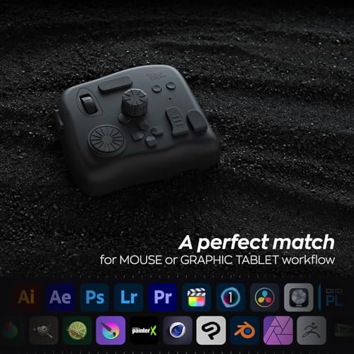 TourBox Elite - Bluetooth Video Editing Controller Color Grading Speed Editor, Intuitive Control, Professional Digital Creator Console for DaVinci, Premiere, Final Cut Pro and More, Mac/PC (Black Set)