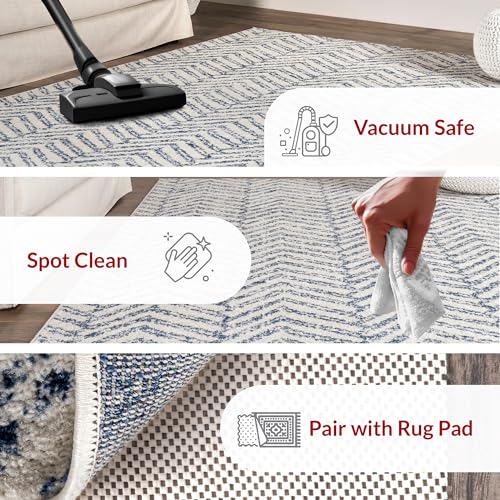 nuLOOM Rosanne Transitional Striped Area Rug, 8x10, Blue - Image 2