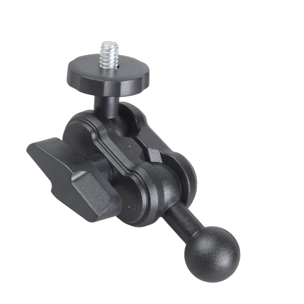 Tsophreniq 17mm Sphere Head Link 1/4 Foot Screw Thread for Camera Mount Stand Car Parenthesis Comprehensive Turn