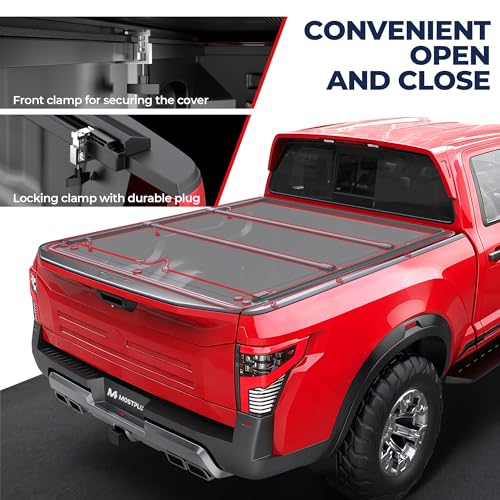 Image of MOSTPLUS 6FT Roll-Up Soft Vinyl Truck Bed Tonneau Cover Compatible with Nissan Frontier 2005-2025 2026 6 Feet Bed, Fleetside 72Inch