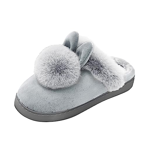 Dasongff - Zapatillas para mujer, zapatillas de animales, zapatillas de invierno, cálidas de invierno, de dibujos animados, cálidas, invierno, punta cerrada, tapas, mujeres, hombres, confort