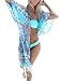 Produktbild Bsubseach Damen Blue Print Chiffon Bikini Bluse Ups Bademode Quaste öffnen Kimono Cardigan Bluse