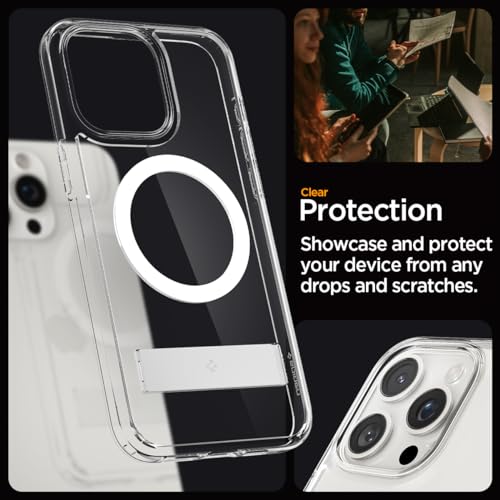 Spigen Ultra Hybrid S MagFit for iPhone 15 Pro Max Case, Crystal Clear - image 6