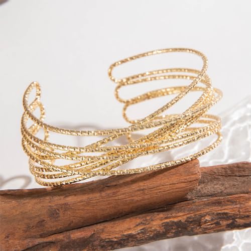 Image of Shining Diva Fashion Gold Plated Stylish Kada Bangle Cuff Bracelet for Women (rrsd16101b) (Gold)