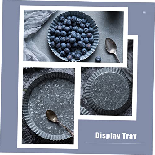 GALPADA 2 Piezas Bandeja Redonda De Almacenamiento Contenedores para Frutas Bandeja De Comida De Dulces De Té Rústica para Servir Mesa De Centro Redonda Frutero Planchar - imagen 9