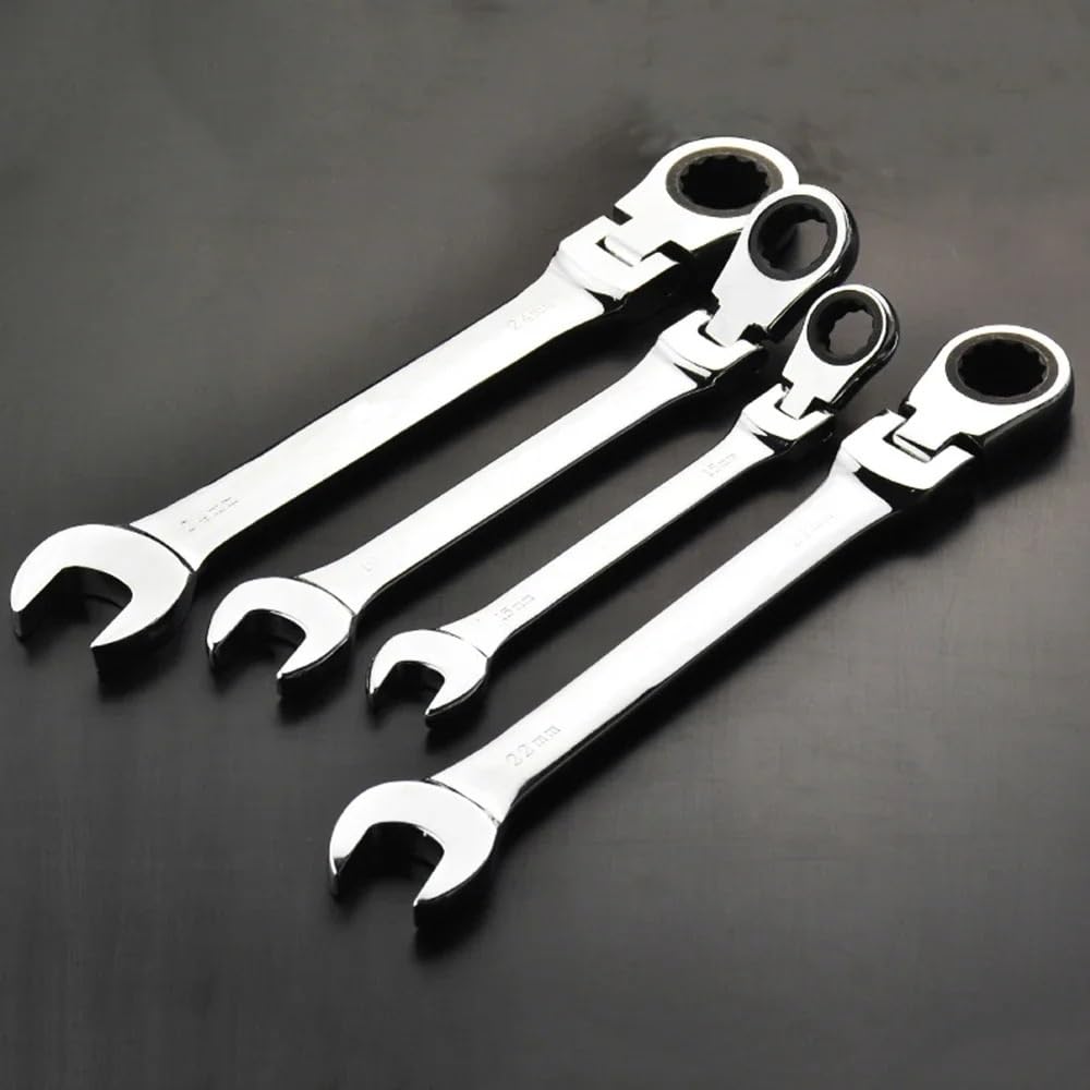 Llaves Fijas con Carraca 1 Llave de trinquete, Herramienta de reparación de automóviles, Llave Universal Llave Carraca(19mm)