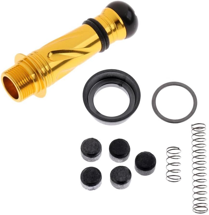 Aluminum Alloy Reel Stand with Balance Weight for Fishing Reels, from Scratches, Fits S/D Reels, Hands-Free Support - Gold