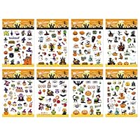 8 Pcs Halloween Puffy Stickers for Kids Gifts,Happy Halloween Stickers Scrapbooking Including Pumpkins Ghost,Halloween Stickers Party Bag Filler Self Adhesive Craft Stickers Trick or Treat Party