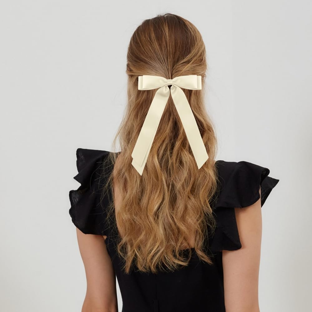 2 Women’s Hair Bows w clip Pack of 2 Hair Bows Clips for Women Girls Large Pink Bow  main image 4