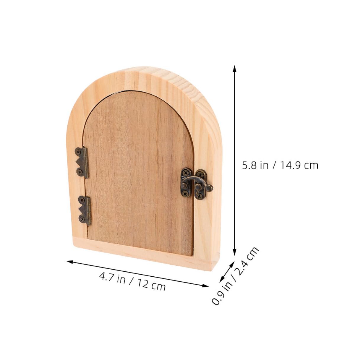 Copripresa Elettrica Porta Fiabesca in Legno 2 Pezzi Khaki | Design Nascosto Decorativo, per Superfici Murali Varie, Previene Contatto Accidentale