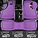 CAR PASS Heavy Duty Rubber Purple Car Floor Mats & Cargo Liners, Deep Dish All-Weather Trunk Mats Durable Anti-Slip 3D Rhombus Waterproof Trim to Fit Liner Universal Fit Auto,Sedan,SUV,Truck, Purple