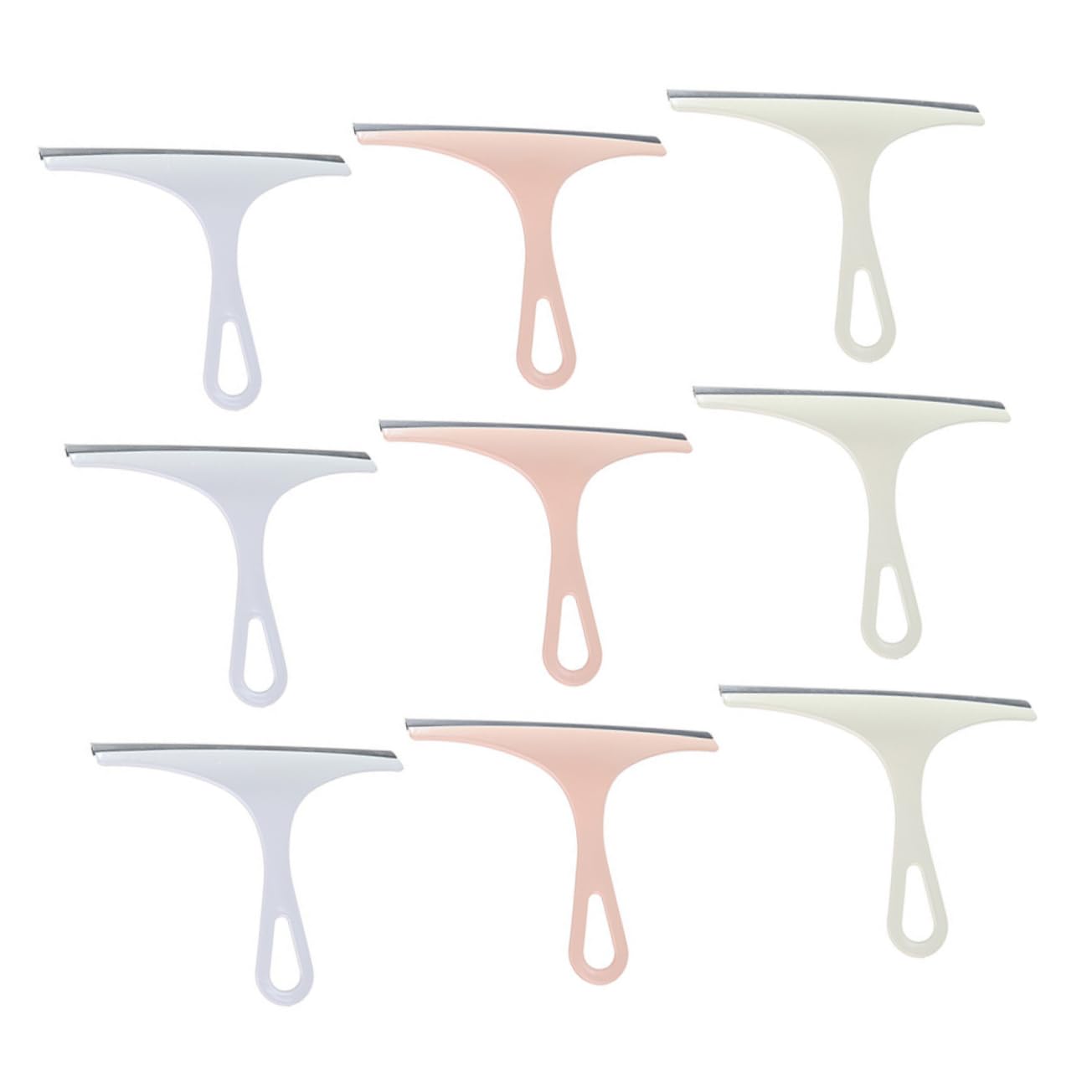 WRITWAA 9pcs Window Squeegee with Blades for Effortless Glass Cleaning for Car Windshield Shower Doors and Mirrors Nordic