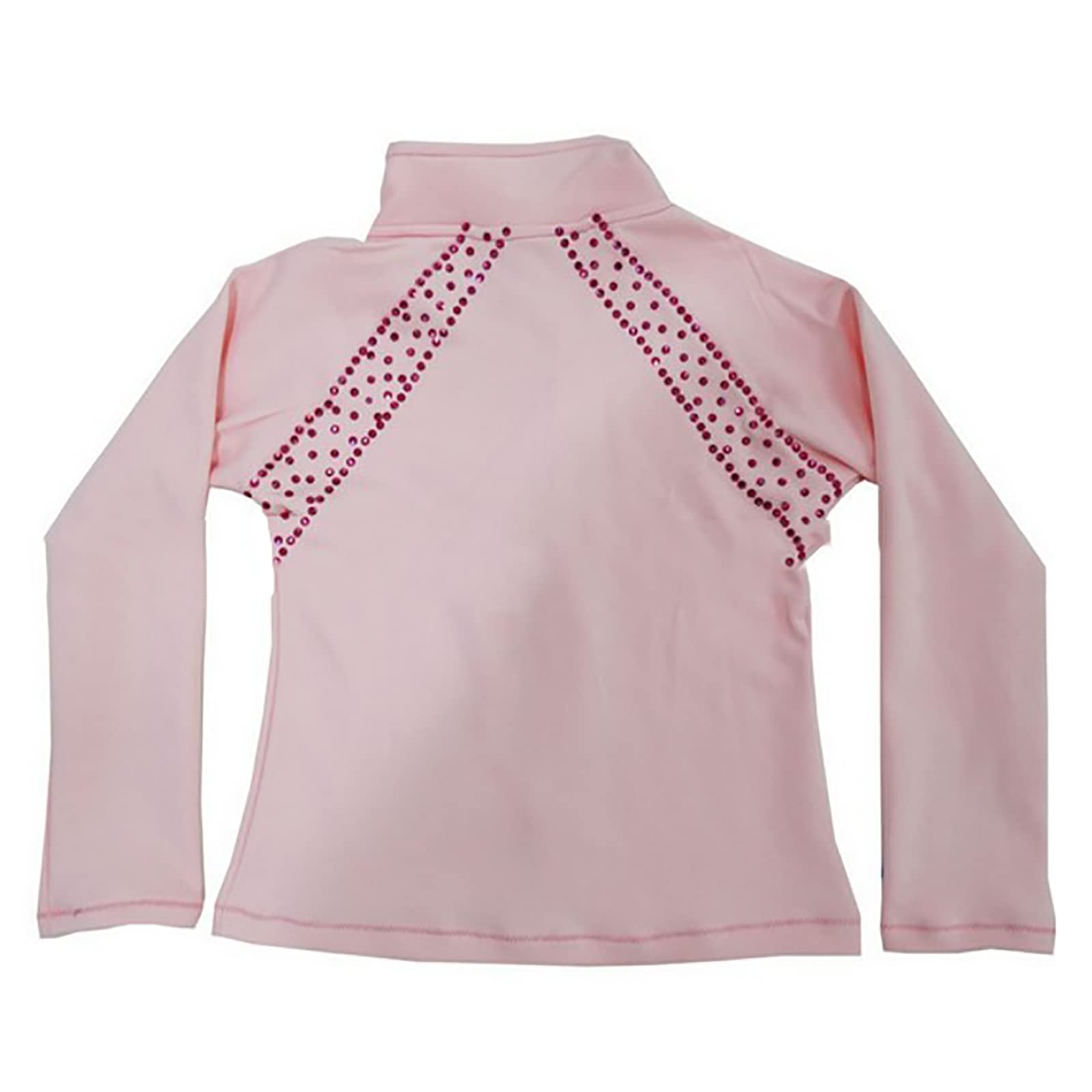 Brillante Trajes de Patinaje Artístico Chaqueta y Pantalones para Niña Mujer Trajes Entrenamiento de Patinaje sobre Hielo Cálido Profesional(Size:M,Color:Rosa)