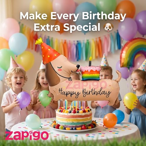 Image of Balloonistics Dashhound Happy Birthday Balloon