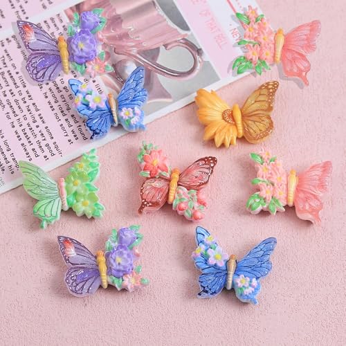 Image of 9PCS Cute Butterfly Fridge Magnets, Stylish Refrigerator Accessories for Kitchen, Office, Home Decor, Cartoon Flower Pot Design with Strong Hold, Mini Vase Magnets for Gift