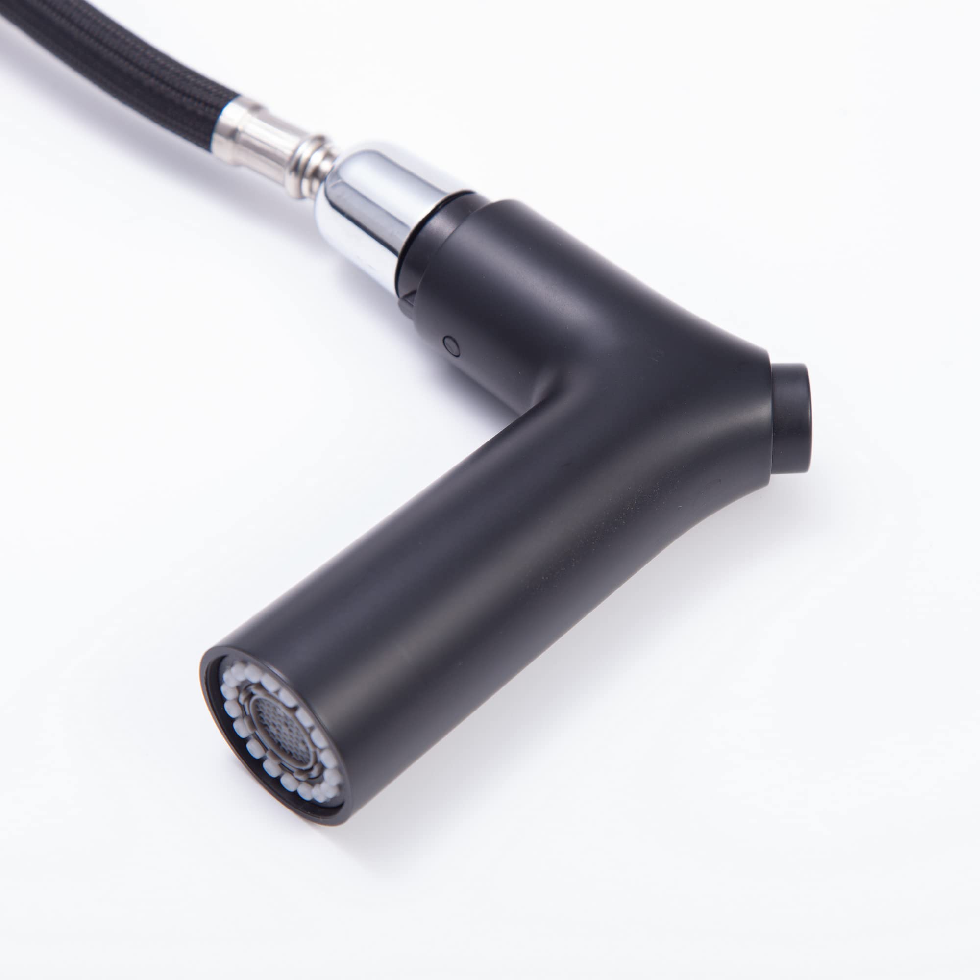 INEX EUROPA Robinet de cuisine avec tuyau amovible 5 ans de garantie noir mat en acier inoxydable modèle KED88588 économie d'eau haute pression réglable