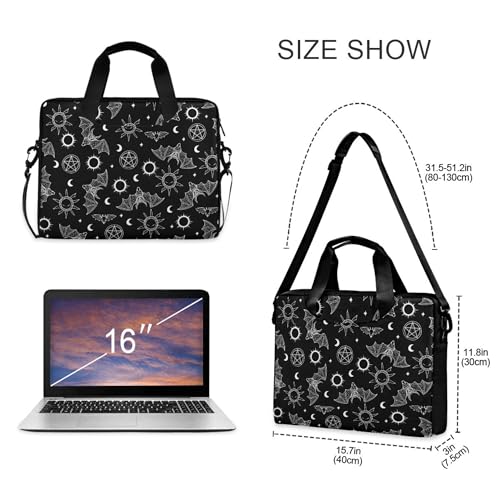 MNSRUU Laptop Bag for 16 15.6 inch Pink Black Star4