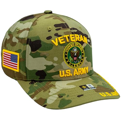 Gorra de veterano del ejército para hombre con parche bordado miniatura 2