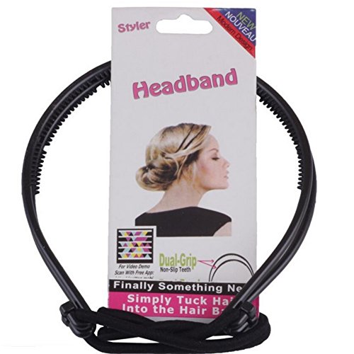 Preisvergleich Produktbild JUSTFOX - Frisurenhilfe Haarreif mit Haarband in Schwarz