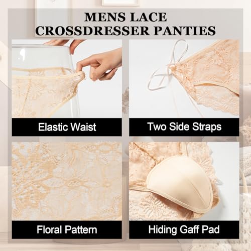 Mens Crossdresser Panties Hiding Gaff Tucking Underwear Transgender Briefs Sissy Lingerie3
