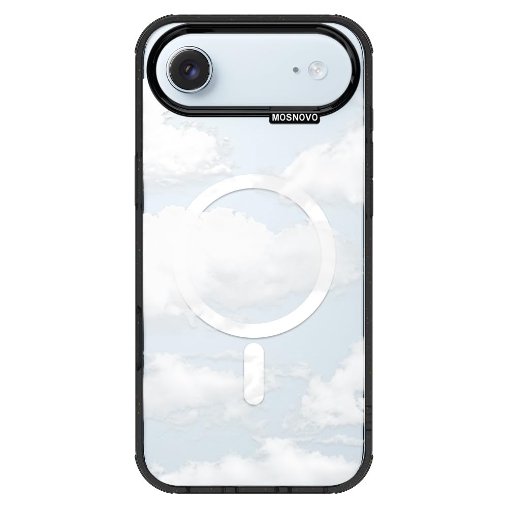 Coque iPhone Air antichoc militaire compatible MagSafe transparente noire - 8