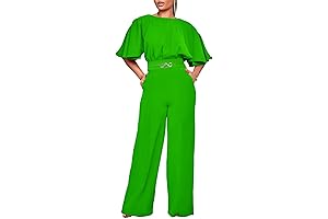 Emerald Allure: Elegant Jumpsuit for Women, Exuding Confidence and Style